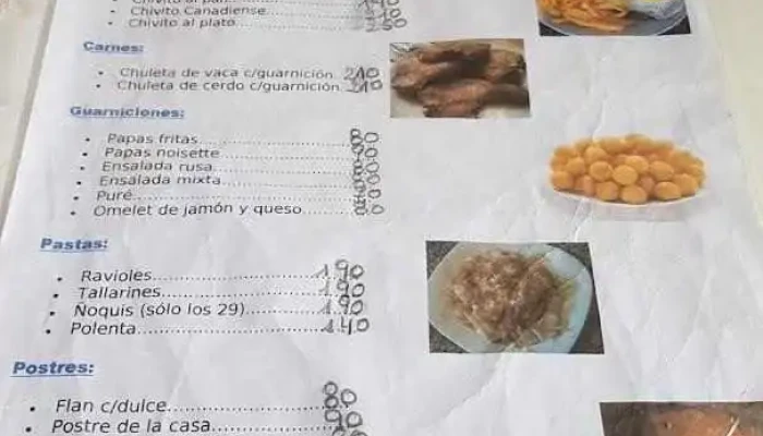 Comedor Lo De Monica:  Menu