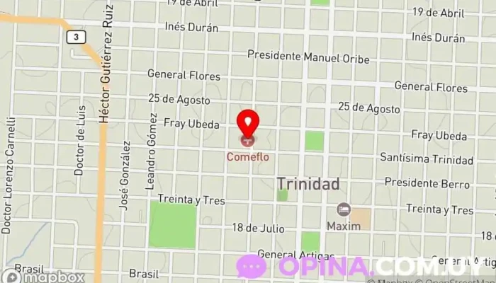 mapa de COMEFLO IAMPP Seguridad y salud ocupacional en Trinidad