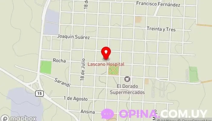 mapa de Comero Hospital en Lascano