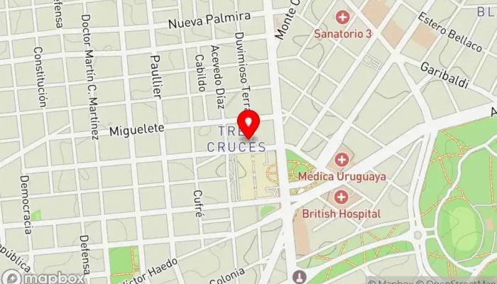 mapa de Comida Al Paso Restaurante en Montevideo