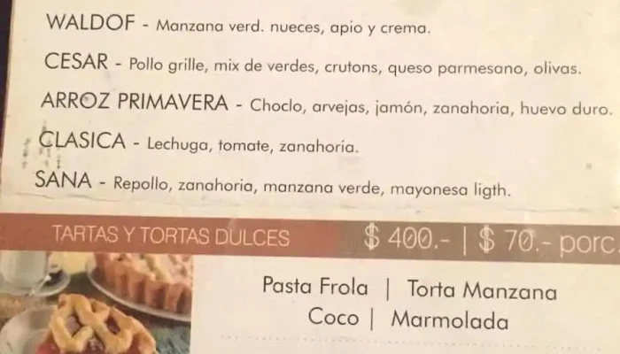 Comidas Casera Y Servicio De Lunch Y Pizzetas Con Gustos:  Menu