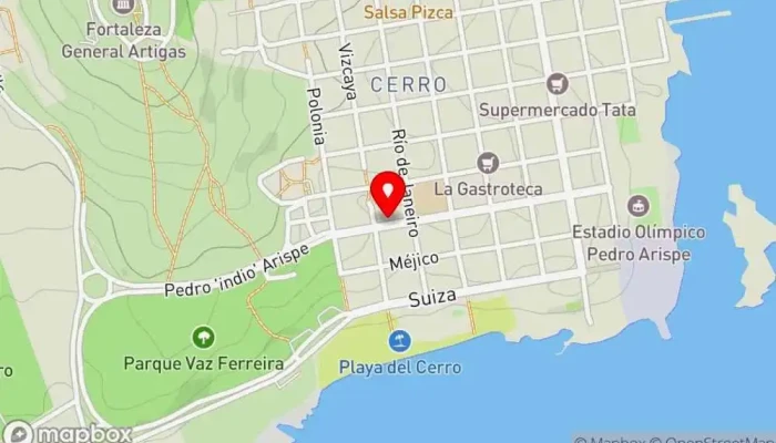 mapa de Comidas Mar Santi Restaurante en Montevideo