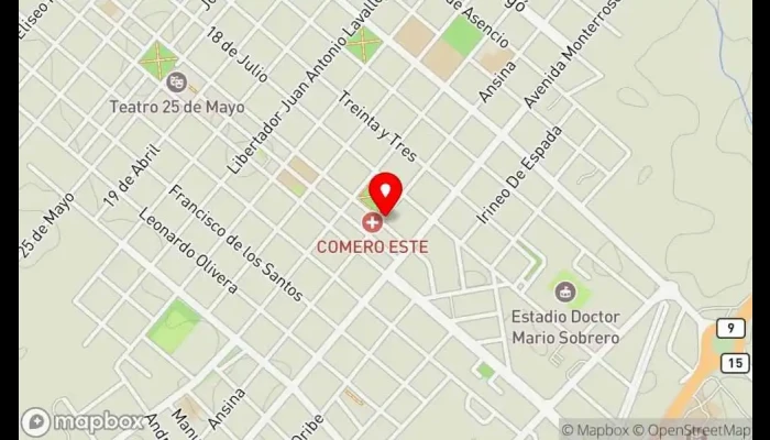 mapa de Comipaso ALESTE Restaurante de comida rápida en Rocha