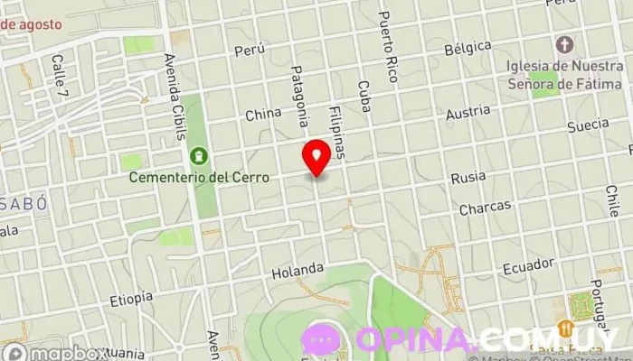 mapa de Comparsa Africanisima Negranzas Escuela de arte en Montevideo