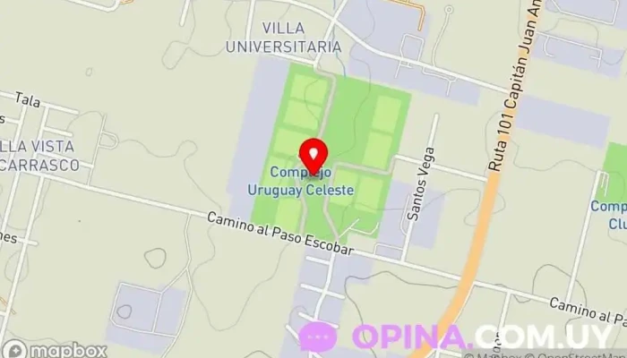 mapa de Complejo Uruguay Celeste Polideportivo en Maldonado