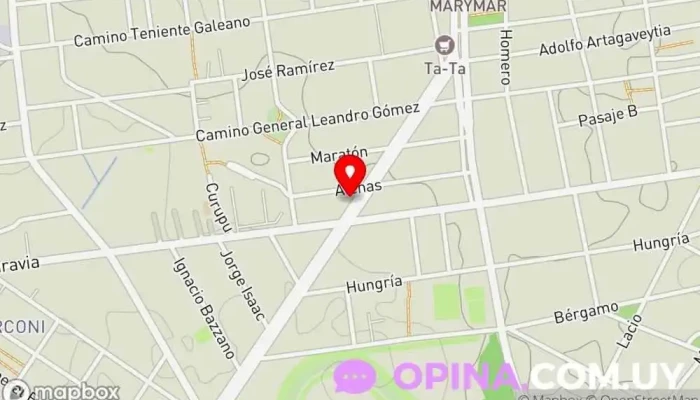 mapa de Condimentos Cabrera Granja en Montevideo