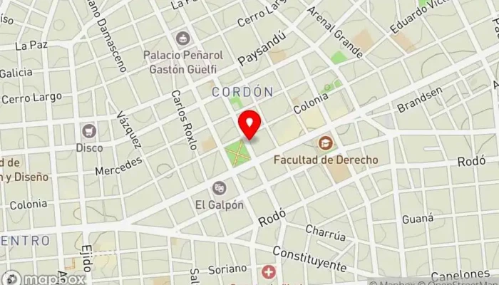 mapa de Confitería Carrera Pastelería, Servicio de catering, Cafetería, Restaurante en Montevideo