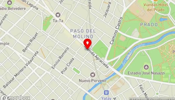 mapa de Confiteria pupe Cafetería en Montevideo