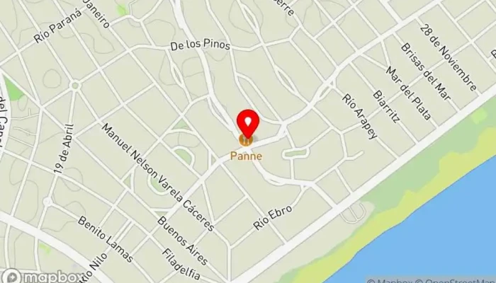 mapa de confiteria y panaderia PANNE Comercio en Ciudad de la Costa