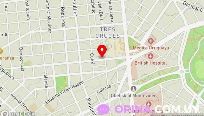 mapa de Consulta psicológica ambulatoria Psicoterapeuta en Montevideo
