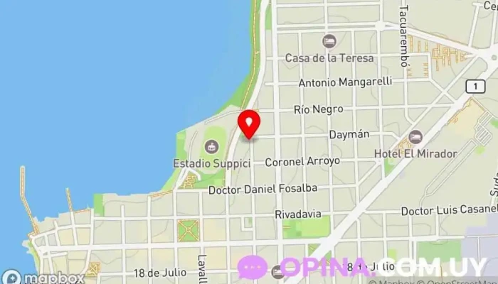 mapa de Consultorio Dental Dentista en Col. del Sacramento