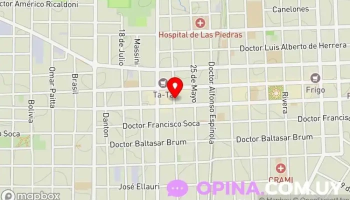 mapa de Consultorio Dental Treinta y Tres Clínica dental en Las Piedras