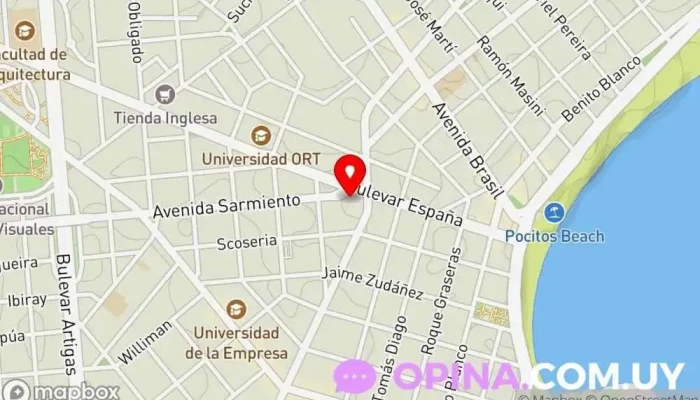 mapa de Consultorio Dental UY - Odontólogo Clínica dental, Dentista cosmético, Higienista dental, Periodoncista de implantes dentales, Dental implants provider, Dentista, Emergency care service, Endodoncista, Ortodoncista, Dentista infantil en Montevideo