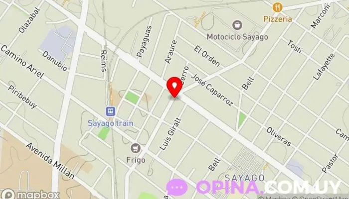 mapa de Consultorio Odontológico Dr. Fernando Berra Dentista en Montevideo