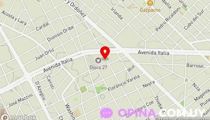 mapa de Consultorio odontologico Clínica dental, Clínica ambulatoria en Montevideo