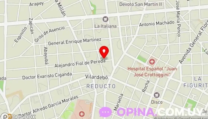 mapa de Consultorio Odontológico Clínica dental en Montevideo