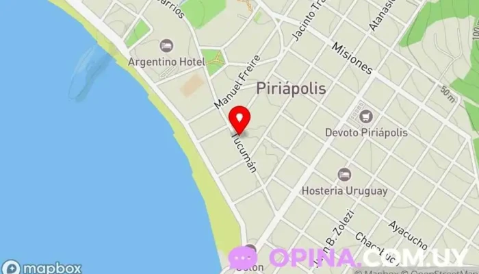 mapa de Consultorio Odontologico Piriapolis Drs . Lorena Pregliasco Y Daniel Figueredo Dentista, Dentista cosmético, Ortodoncista, Dentista infantil en Piriápolis