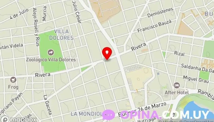 mapa de Consultorio Oftalmológico Servicio de salud ocupacional en Montevideo