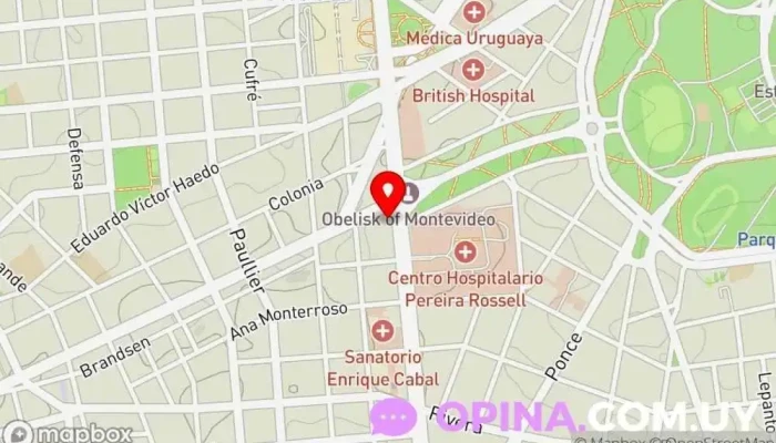 mapa de Consultorio P&C Oficina médica en Montevideo