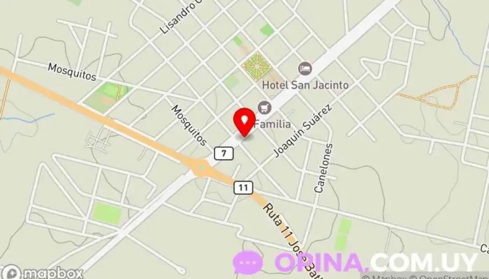 mapa de Consultorio psicológico Gimena Chirele Servicio de salud mental, Oficinas de empresa en San Jacinto