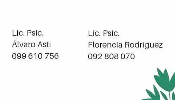 Consultorio Psicologico Lic Florencia Rodriguez   Lic Alvaro Asti Del Propietario - La Floresta