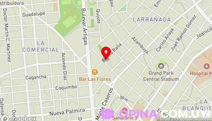mapa de Consultorio psicológico Servicio de salud mental en Montevideo