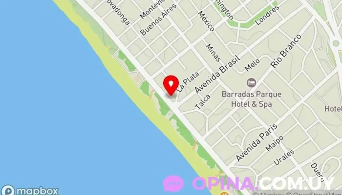 mapa de Consultorios médicos parada 10 Centro médico en Punta del Este