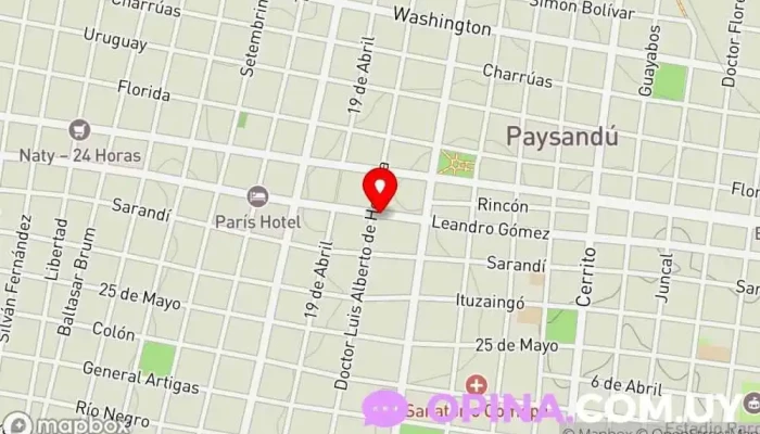 mapa de COOPACE Paysandú Oficinas de empresa en Paysandú