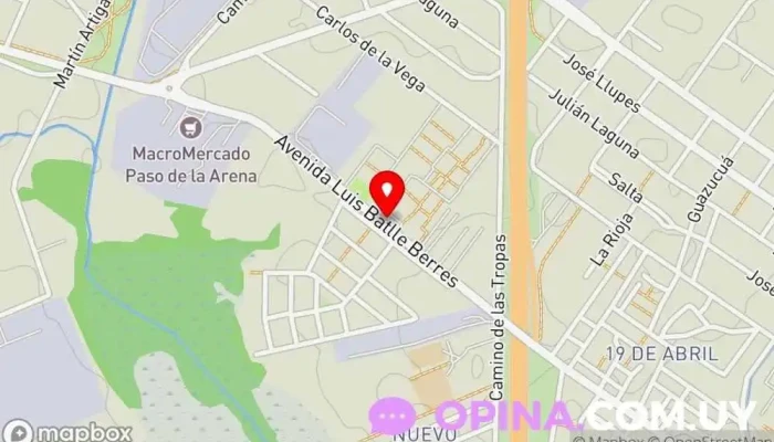 mapa de Cooperativa 3 de Abril, Mesa 4, FUCVAM Cooperativa de viviendas en Montevideo