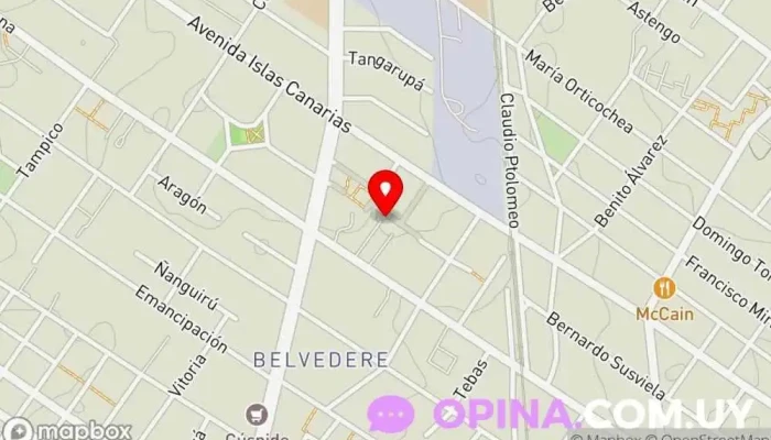 mapa de Cooperativa Tebelpa Cooperativa de viviendas en Montevideo