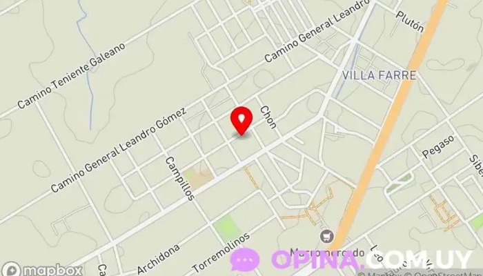 mapa de Coovi TPC Sociedad de viviendas en Montevideo