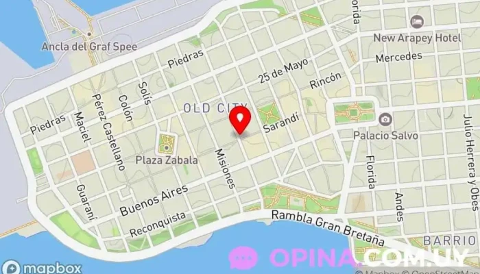 mapa de COPAB Banco en Montevideo