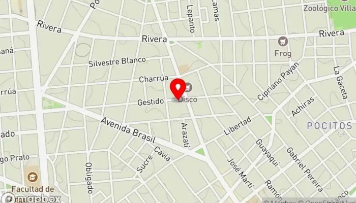 mapa de Cordón Beer Pocitos Cervecería artesanal en Montevideo