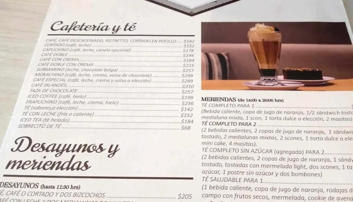 Corunesa Cafe Menu