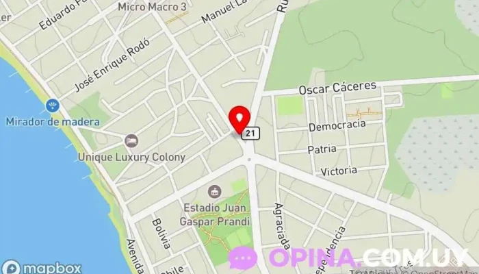 mapa de Cosas Lindas Centro comercial en Col. del Sacramento