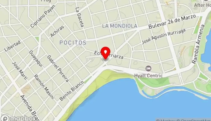 mapa de Costa Azul Restaurante de comida rápida, Bar, Pizzería en Montevideo