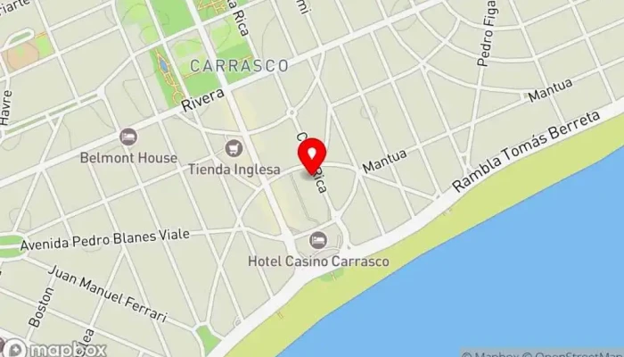 mapa de Costa Rica Brunch & Coffee Garden Restaurante, Cafetería, Organizador de eventos en Montevideo