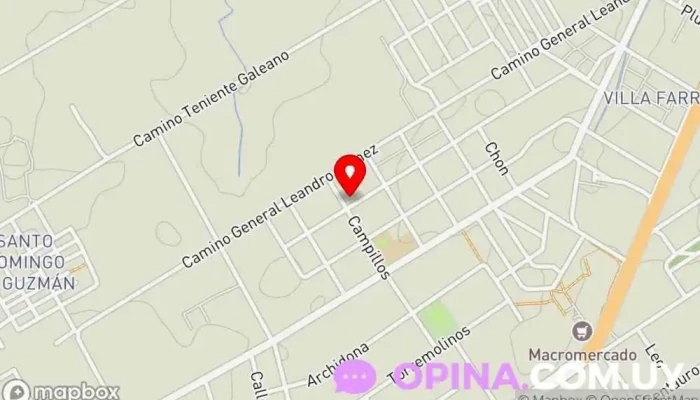 mapa de COVIFUSION SUA II Sociedad de viviendas en Montevideo