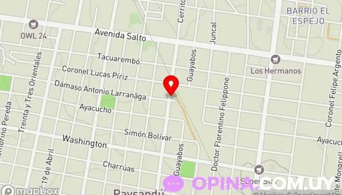 mapa de Covipark Sociedad de viviendas en Paysandú