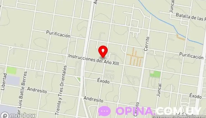 mapa de COVISAN 10 Sociedad de viviendas en Paysandú