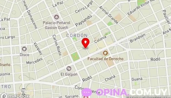 mapa de CPAE Clínica Psicológica Altamente Especializada Psicólogo en Montevideo