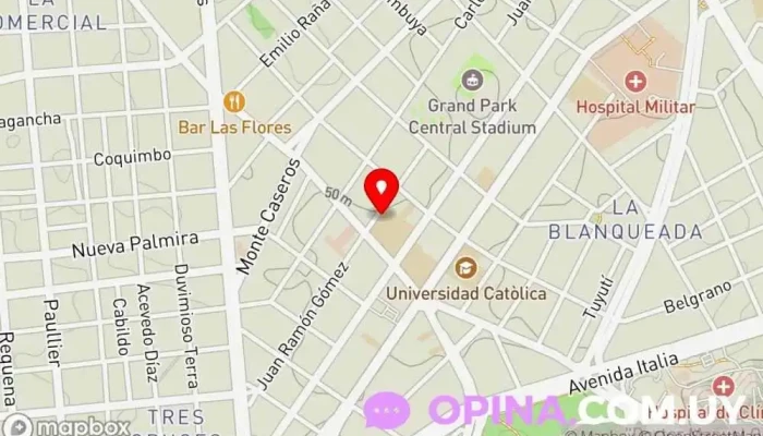 mapa de Crandon, inicial y primaria Escuela primaria en Montevideo