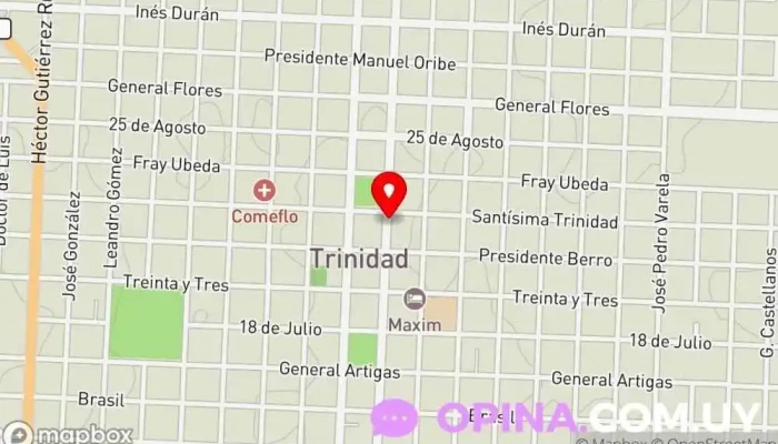 mapa de Credincoop Cooperativa de crédito federal en Trinidad