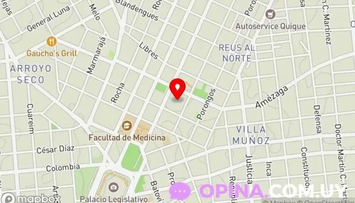 mapa de Creditel Institución financiera en Montevideo