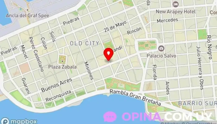 mapa de Créditos Directos Banco en Montevideo