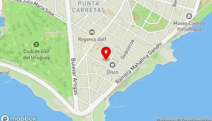 mapa de Crepas Crepería en Montevideo