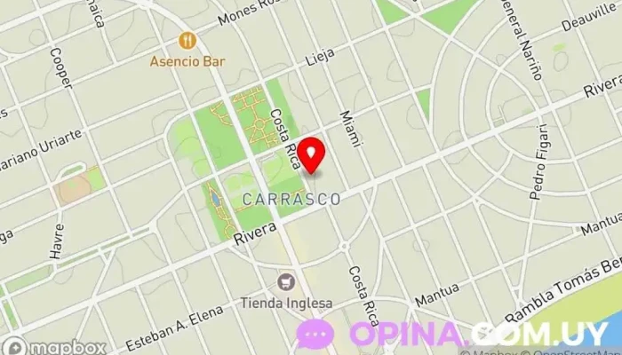 mapa de Crisci Blanco Propiedades Agencia inmobiliaria en Montevideo