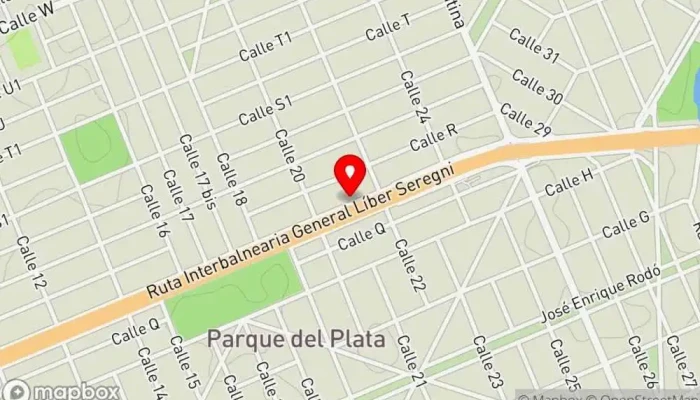 mapa de Crustaceo Burger Hamburguesería en Parque del Plata