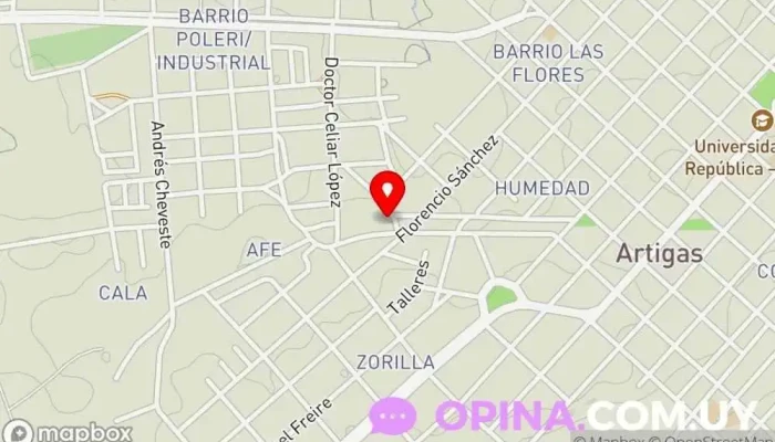 mapa de Cuadra De Ensayo- Emperadores De La Zona Sur Escuela en Artigas