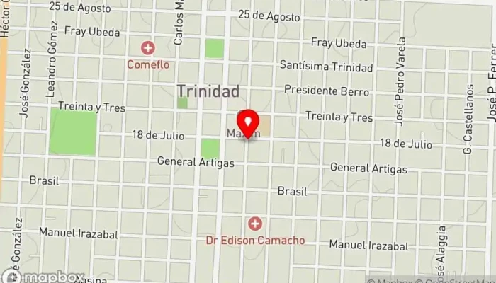 mapa de Cuatro de Julia Almacén en Trinidad